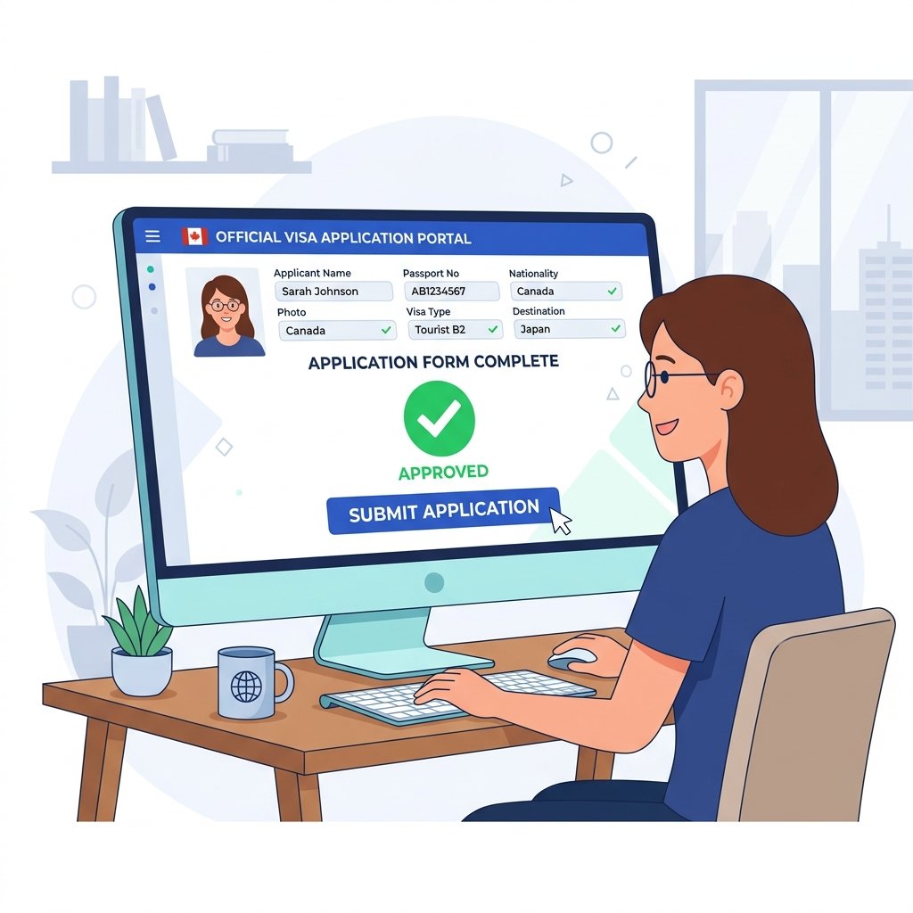 Get your completed Visa Application Form